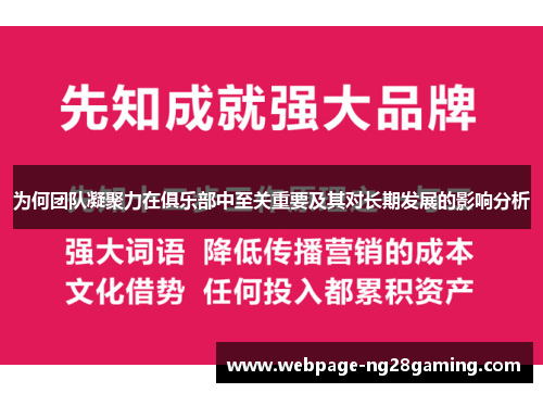 为何团队凝聚力在俱乐部中至关重要及其对长期发展的影响分析